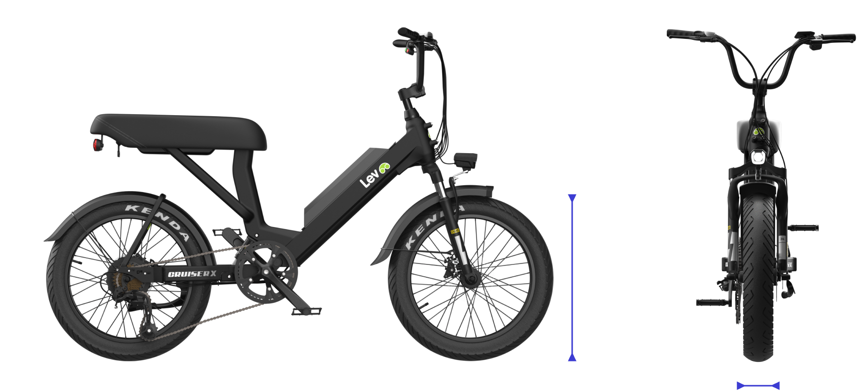 Cruiser com pneus Preto