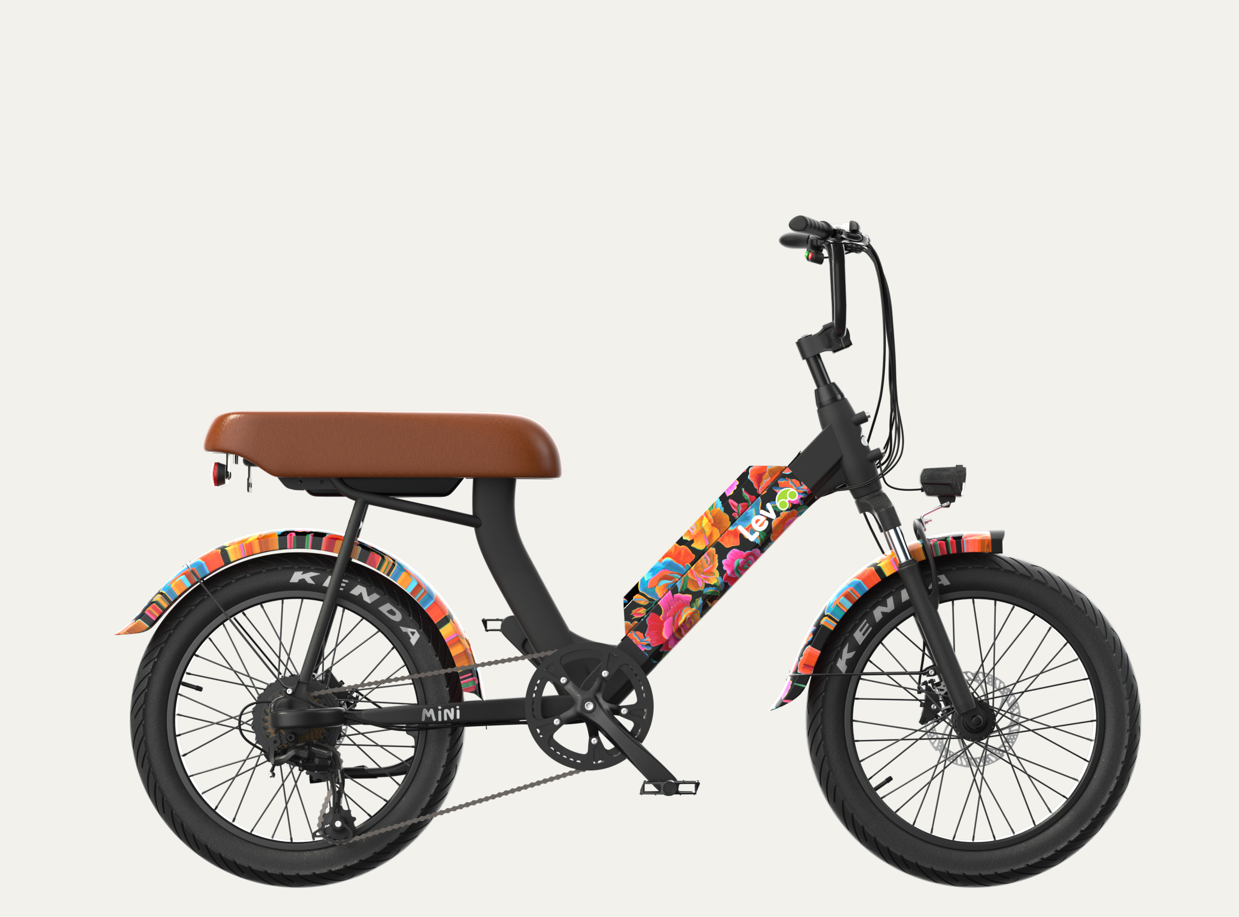 Bicicleta elétrica Lev x FARM - Modelo Rosas Pintadas